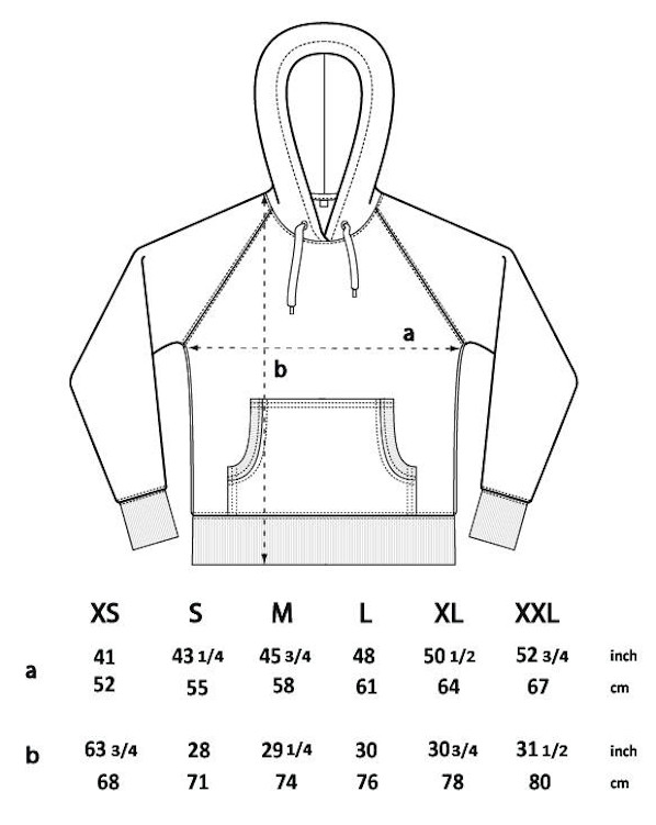 Unisex Hoodie Sizing Guide | Dissident Designs